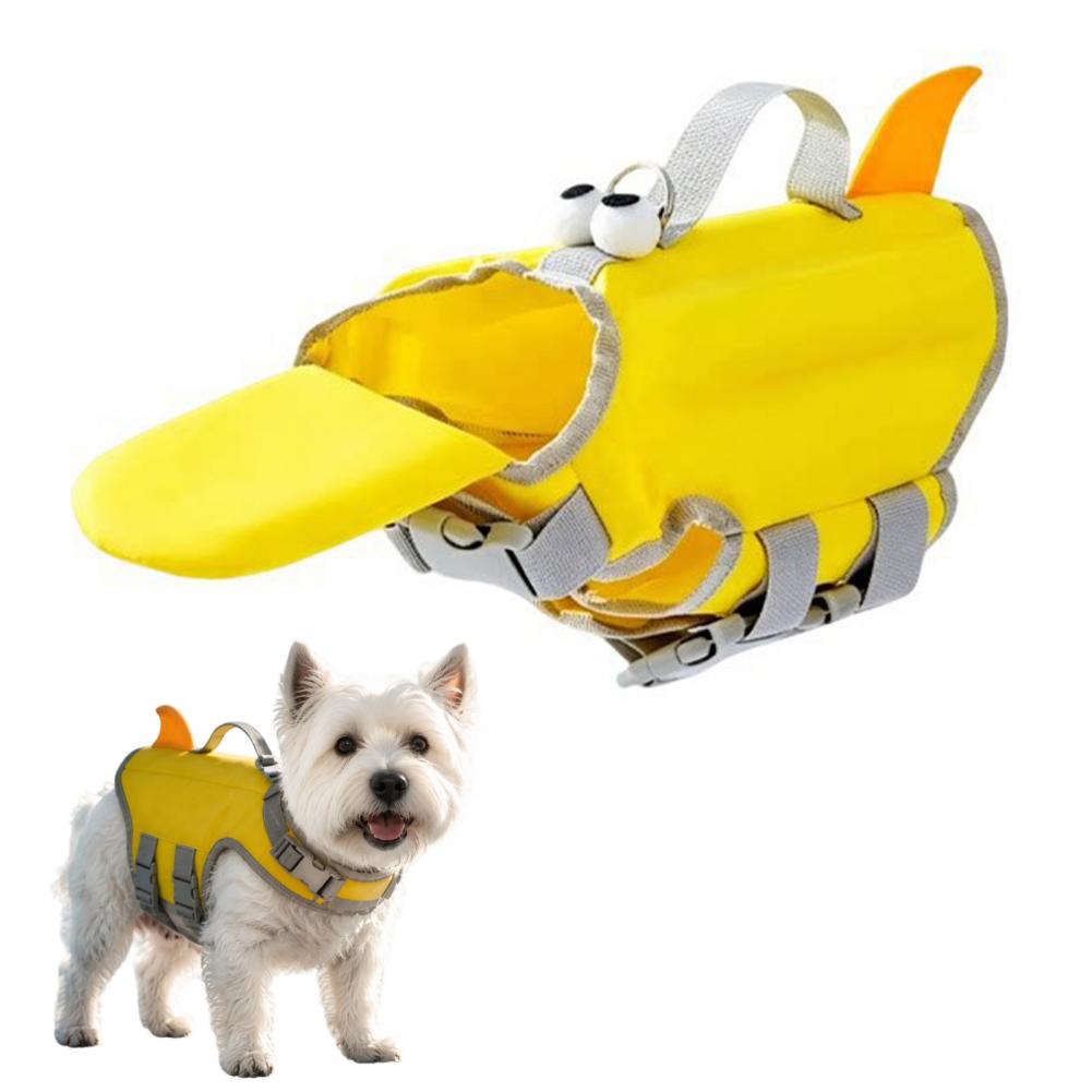 Life Jacket Buoyancy - เสื้อชูชีพสำหรับสุนัข, เสื้อชูชีพสำหรับสัตว์เลี้ยงที่มีแรงลอยตัวสูงพร้อมที่รองคางและที่จับช่วยช่วยเหลือ, เสื้อชูชีพแบบปรับได้สำหรับสุนัขขนาดเล็ก