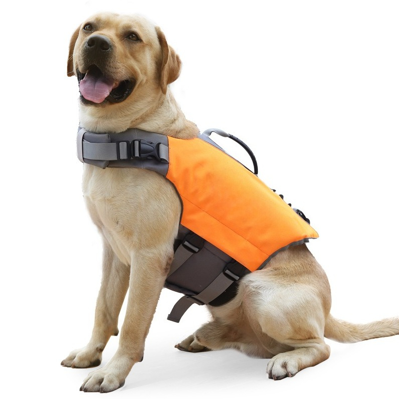 Life Jacket Buoyancy - เสื้อชูชีพสำหรับสุนัข เสื้อชูชีพเพื่อความปลอดภัยสำหรับสัตว์เลี้ยง เหมาะสำหรับสุนัขขนาดกลางและขนาดใหญ่ ใช้สำหรับการฝึกว่ายน้ำ กีฬาทางน้ำกลางแจ้ง อุปกรณ์ช่วยลอยตัว