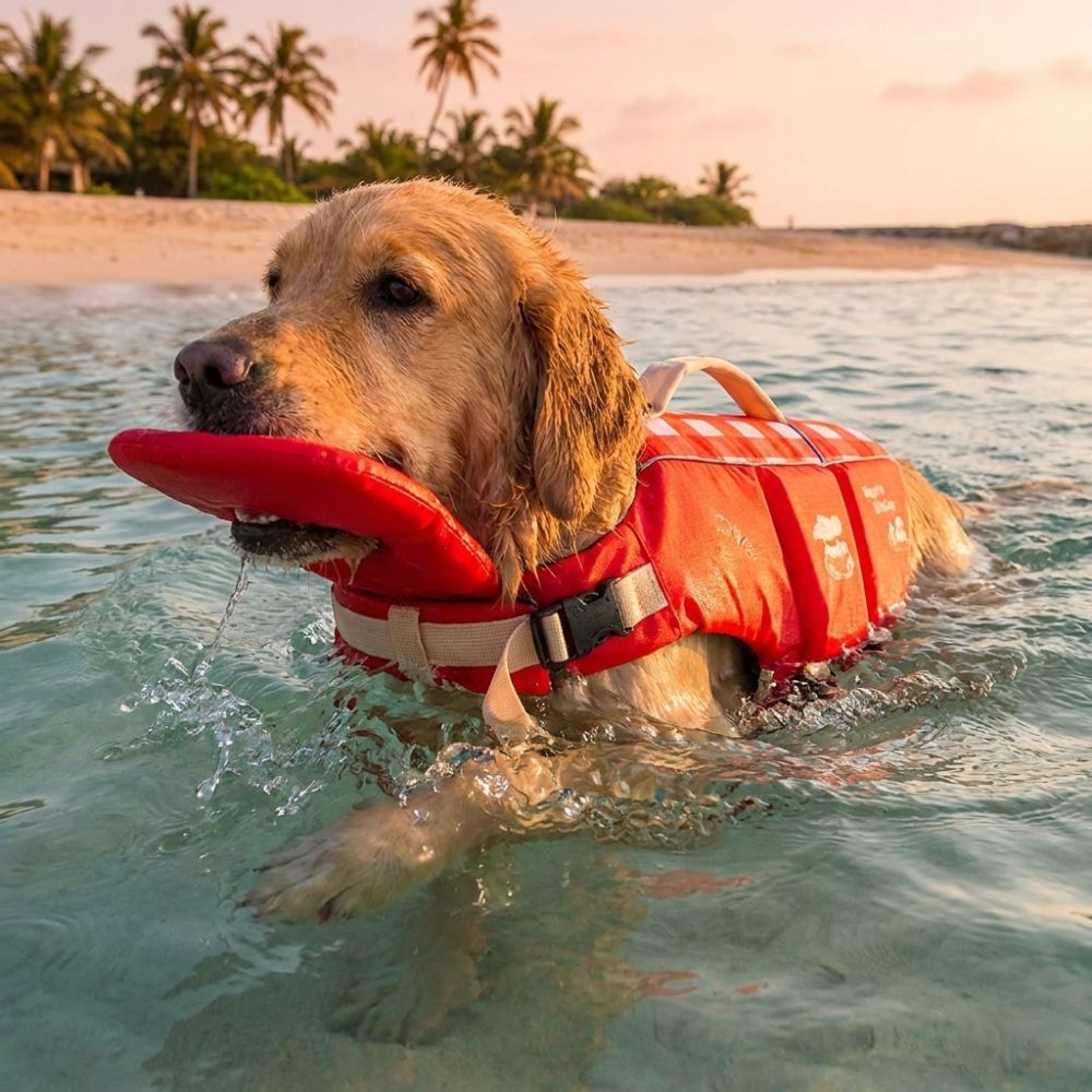 เสื้อชูชีพสุนัขกันน้ำ ปรับขนาด - Life Jacket Buoyancy บทวิจารณ์และราคา