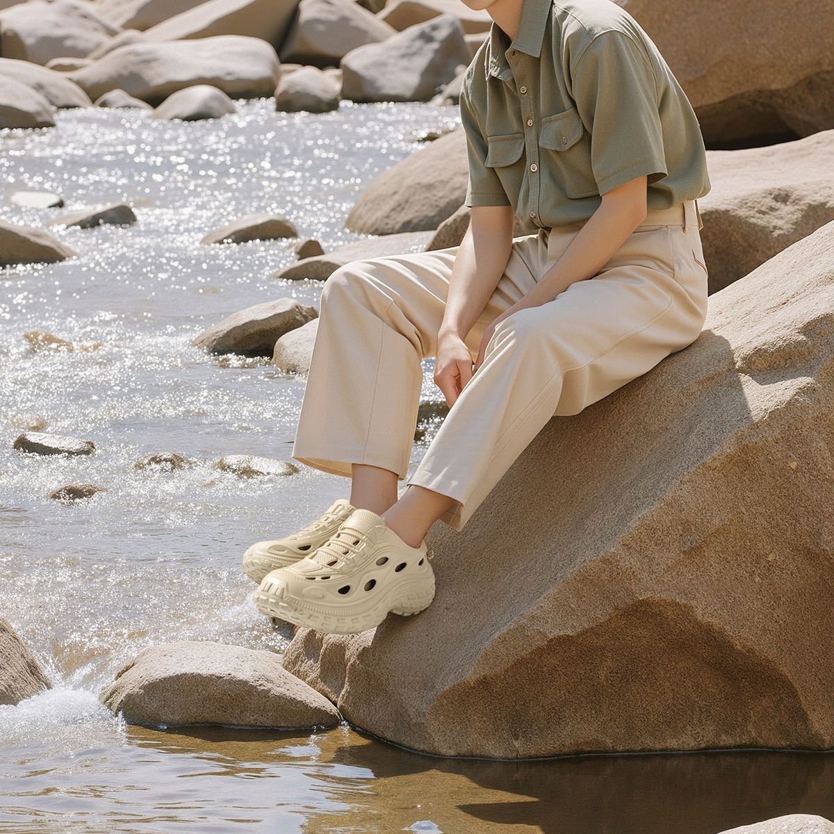 รองเท้าแตะฤดูร้อนสำหรับผู้ชายส - Aquatic Sports Shoes บทวิจารณ์และราคา