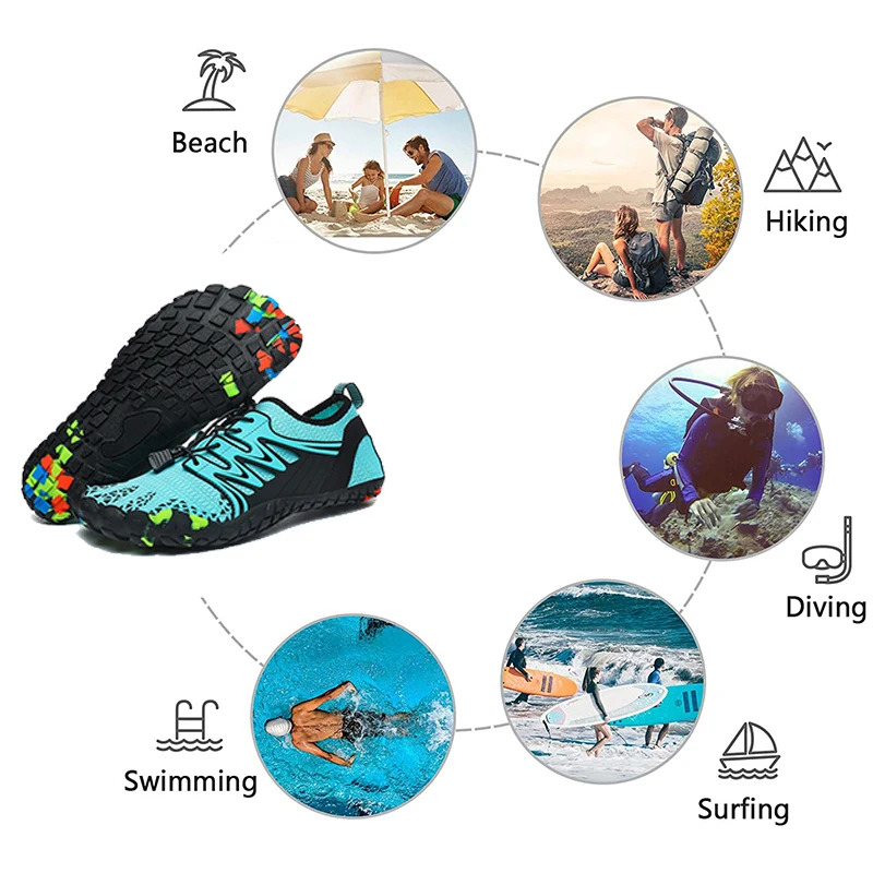 รองเท้าลุยน้ำสำหรับทุกเพศรองเท - Aquatic Sports Shoes บทวิจารณ์และราคา
